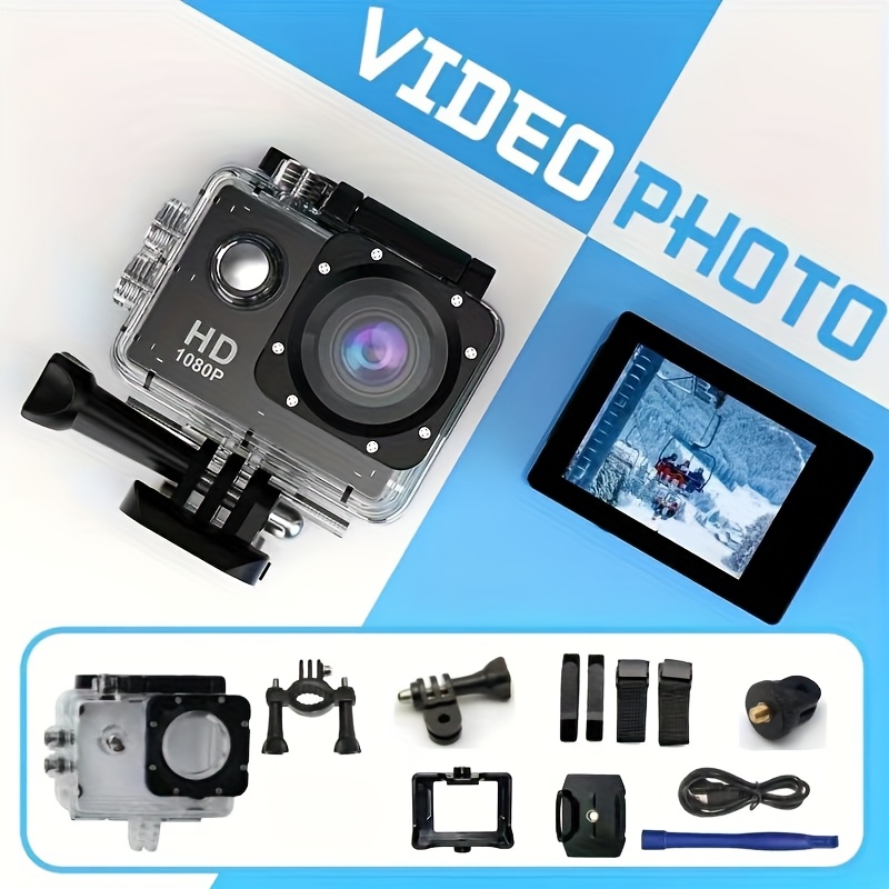 hd 1080 action camera with 2-inch lcd, 140° wide angle, fixed - Main Image