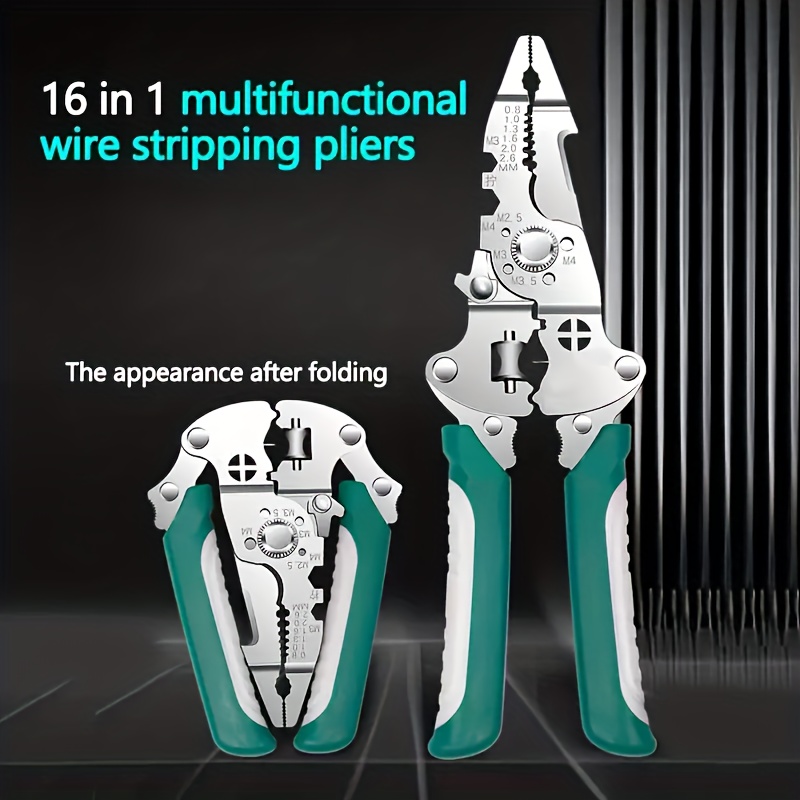 collapsible multi function electricians   wire stripper durable precision tool for cutting crimping and stripping suitable for all electrical work Product details 0