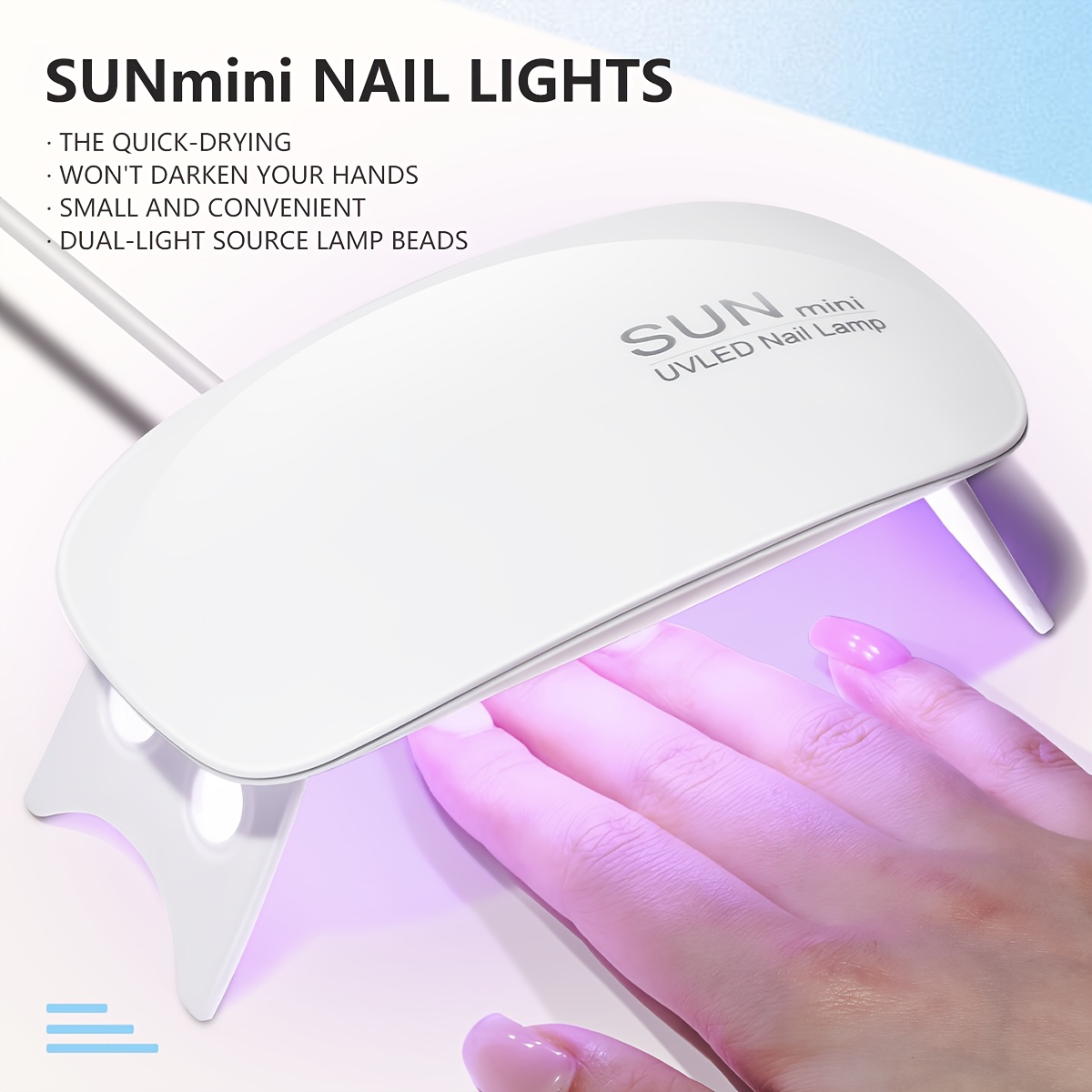TEMU White Mouse Lamp - Mini Nail Polish Gel Dryer, Usb Interface Foldable Led Manicure Light, Cordless Nail Lamp, Nail Light For Desk, Nail Led Lamp, Portable Led Nail Lamp, Usb Nail Lamp