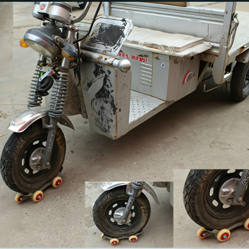 1pc heavy duty motorcycle trailer wagon with emergency tire replacement assistant fit for motorcycles scooters 485 02 lbs capacity all terrain wheels with red rims black tires durable construction for   cargo transport motorcycle accessory   wagon design   capacity Product details 1