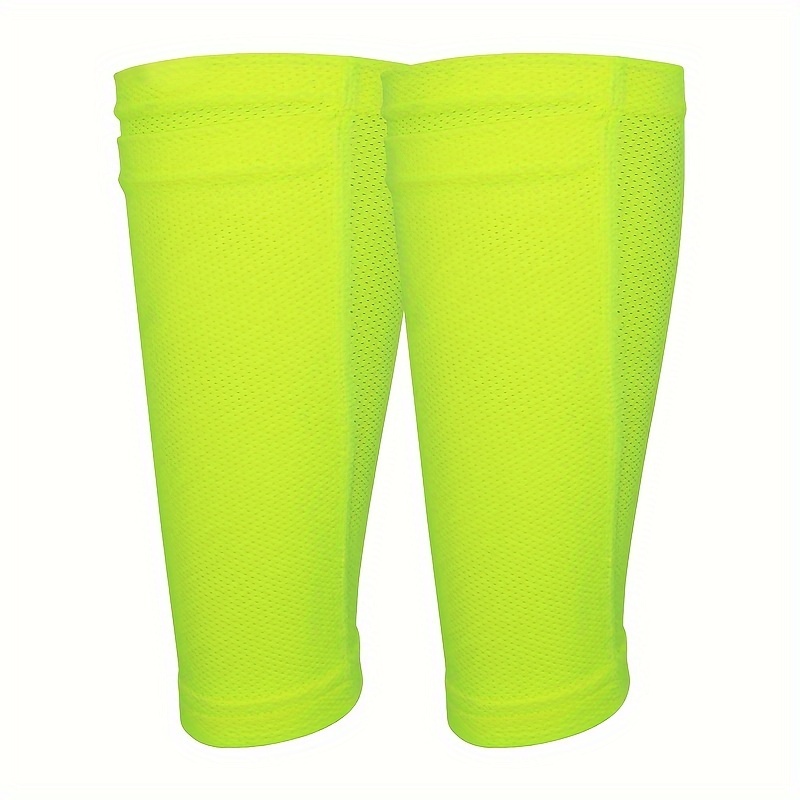 1pair Soccer Leg Pad Covers with Pocket, Breathable Soft Double Layers Gear for Sports