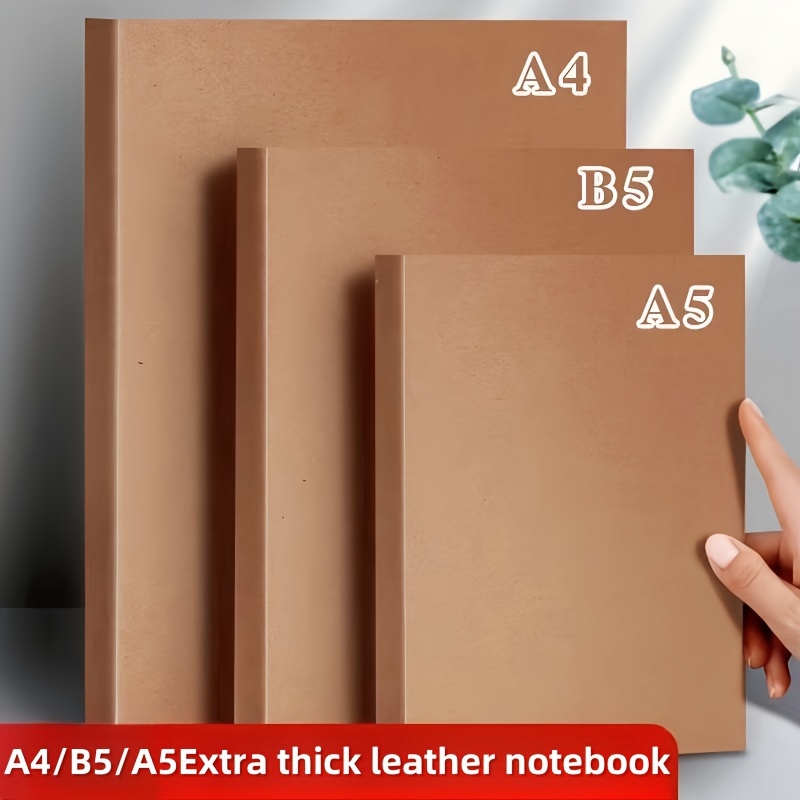 

A4 Extra Kraft Paper Notebook, Minimalist Unlined, , A5/a4/b5 Sizes, Ideal For University Students, , Diy, Exam Preparation, Drawing & Sketching Journal