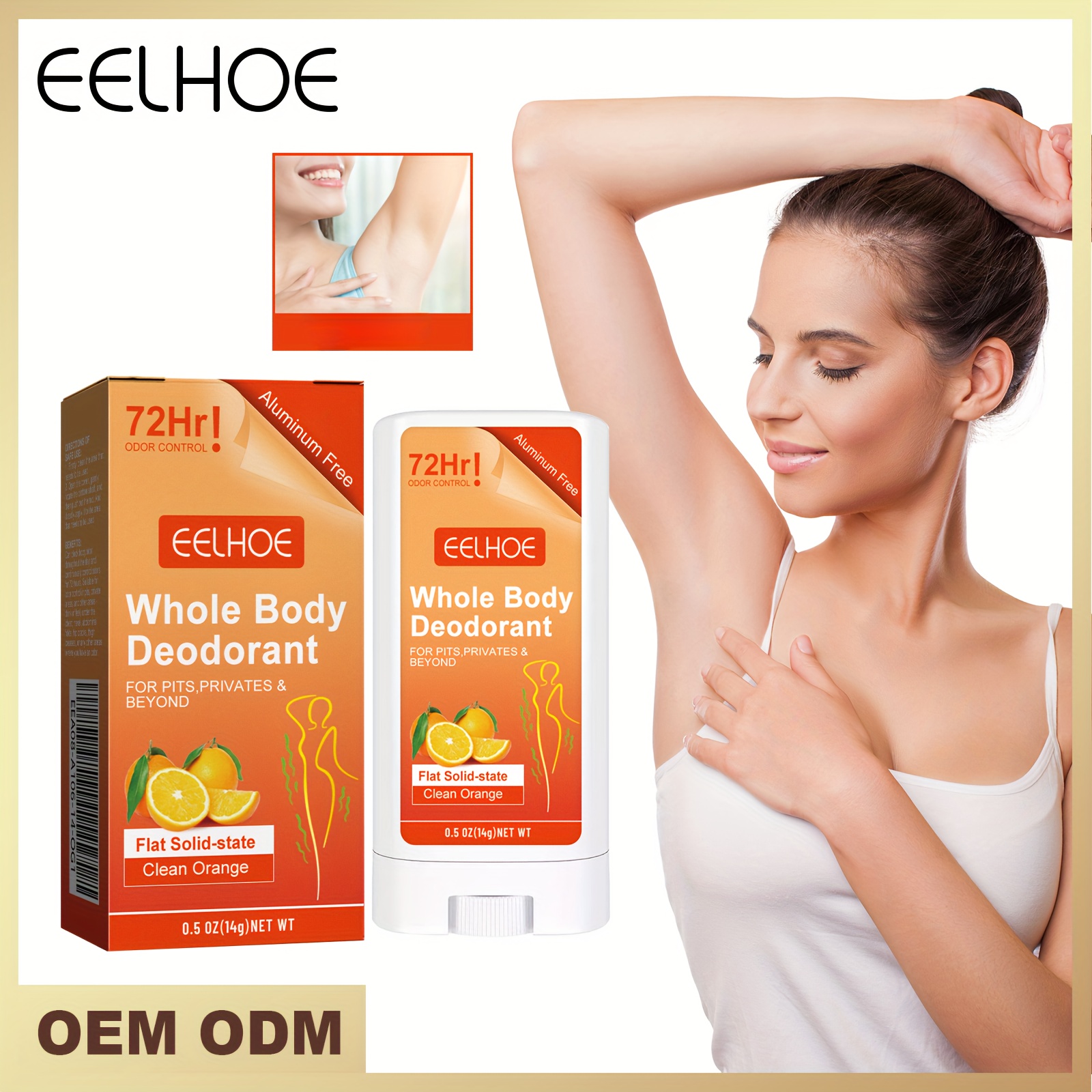 Body Care Stick, Refreshing and Deodorizing Underarm Odor for Summer, Long-Lasting Fragrance, Portable Intimate Stick, 72-Hour Freshness, Gentle Light Beige Care, Helps Maintain Dryness, 0.5oz