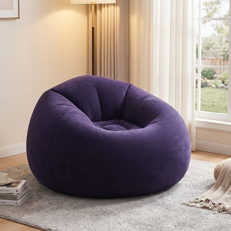 TEMU Thick And Durable Pvc Inflatable Bean Bag Sofa, Super Soft And Comfortable Lounge Chair, Wear-resistant, Suitable For Various Like Home, Garden,