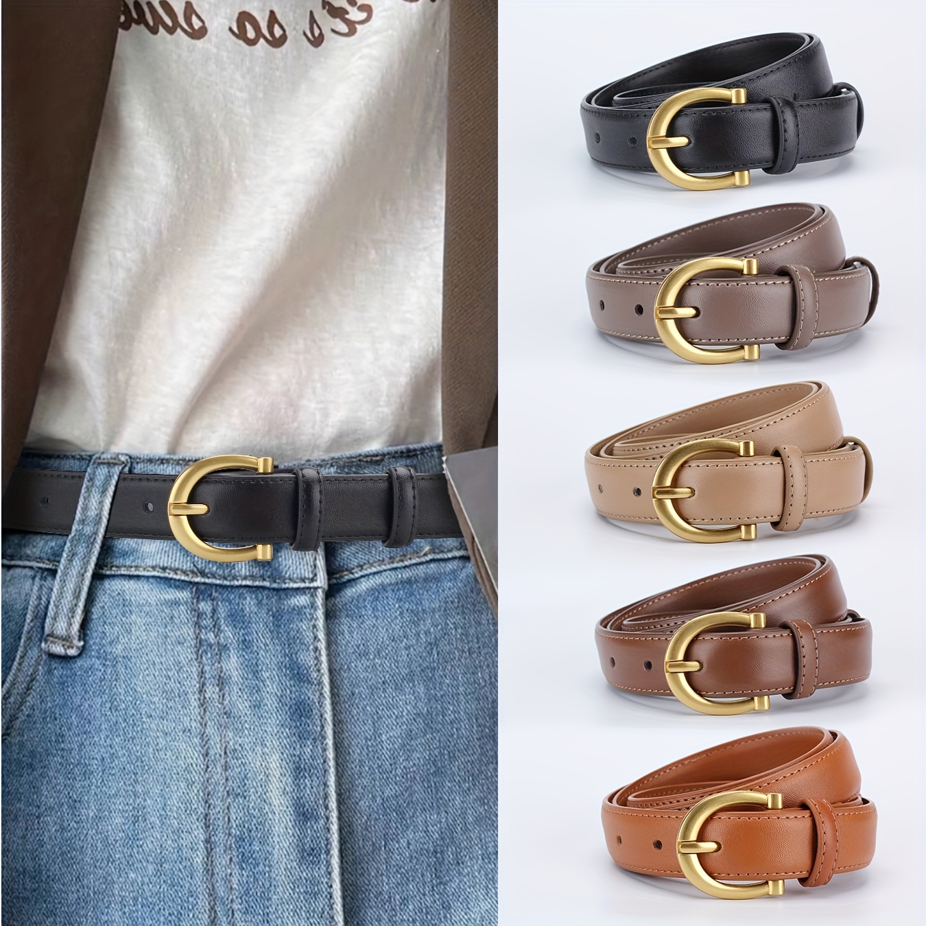 Women's Soft and Durable Leather Belt