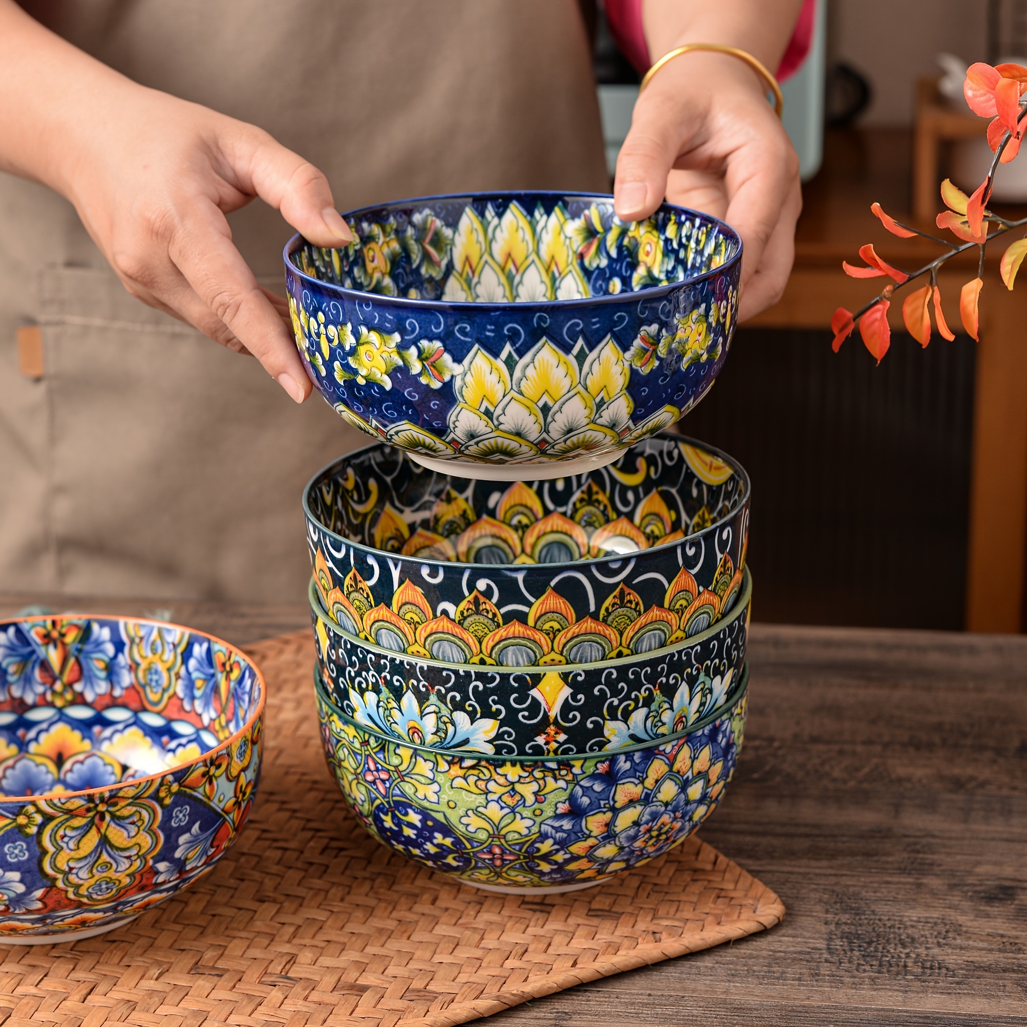 Home&you Inayal Schüssel 22cm - Keramik Servierschüssel Für Salat & Müsli