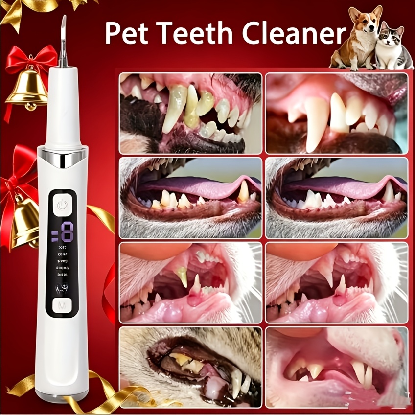 TEMU Pet Dental Cleaner With 2 Replacement Heads And 1 Wrench