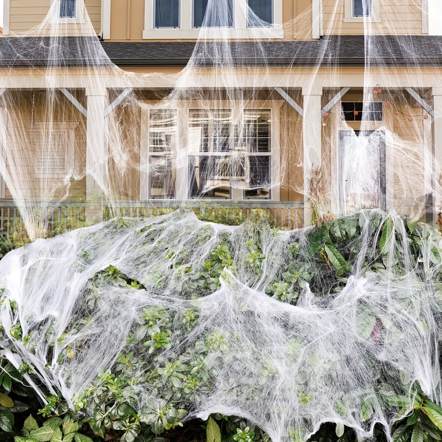 

2400sqft Stretchable Spider Web Decoration - Perfect For Indoor & Outdoor , Theme Parties (white)