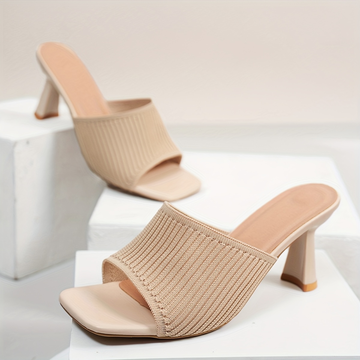 Toe Model Sandal Wanita High Heels Women'* Toe Slip-On Sandals