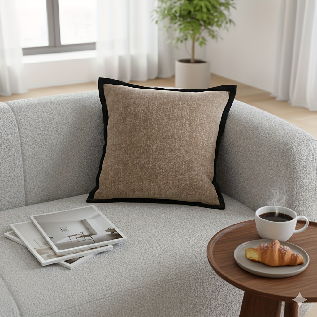 1pc, Vintage-Inspired French Style Easy Modern Cover - Zippered, Made of Soft And Plush Chenille, Perfect for Home Sofa, Terrace Furniture, Bench, Or Porch Decoration, Pillow Not Included