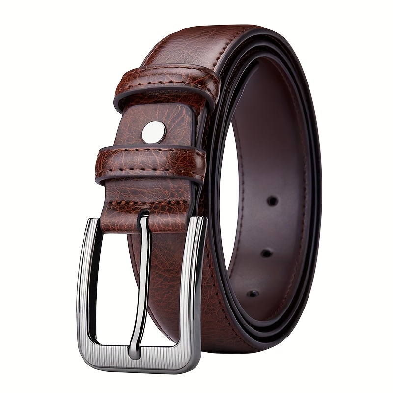 

Elegant Genuine Cowhide Leather Belt With Western Alloy Buckle, Unisex Casual Versatile Business Style, Mid-size