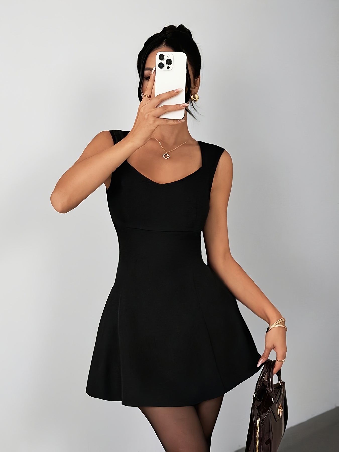 mini black knitted dress Dolly Knit Mini Dress main image 1