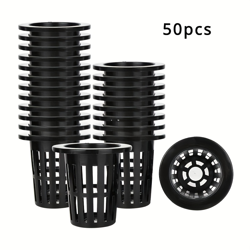 50pcs Heavy Duty 2" Net Pots For Hydroponics - Reusable, Uv Resistant Mesh Cups With Slotted Design For Tower Gardens, Cloning Machines & Systems