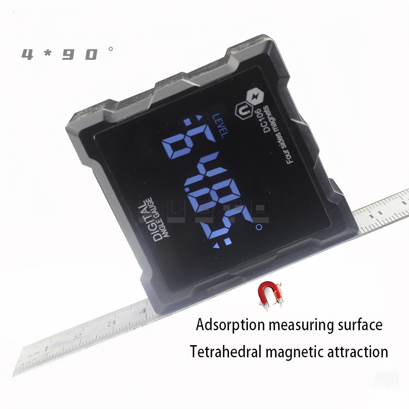 Niveau Numérique Digital 4x90° Avec Aimant - Inclinomètre LCD, Angle Finder, Neuf