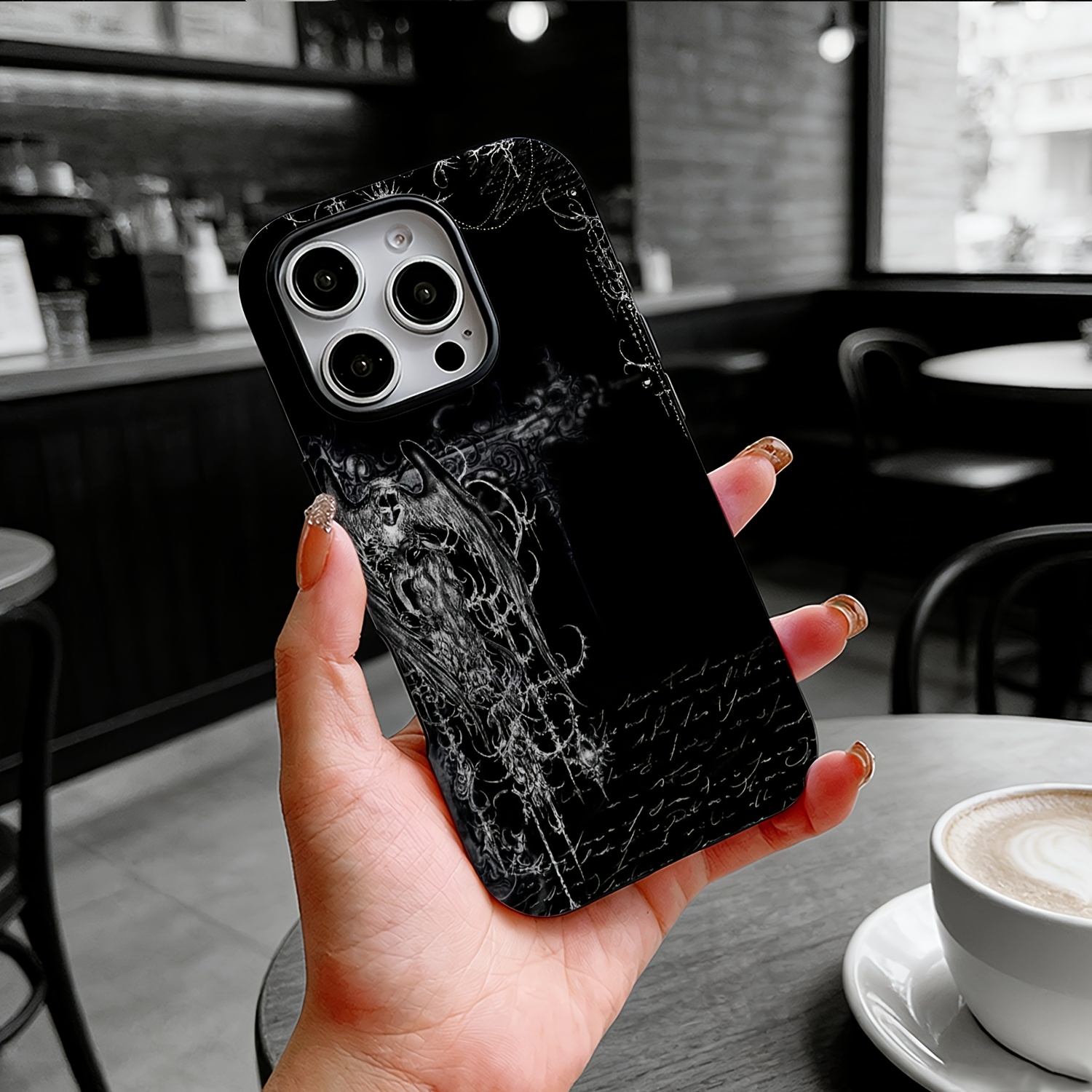 TEMU Phone Case - Abstract Texture Phone Case Suitable For Iphone 17 16 16e 15 14 13 12 11 Pro Max Xr Xsmax 8 7 Plus Hard Pc Double-layer Back Cover