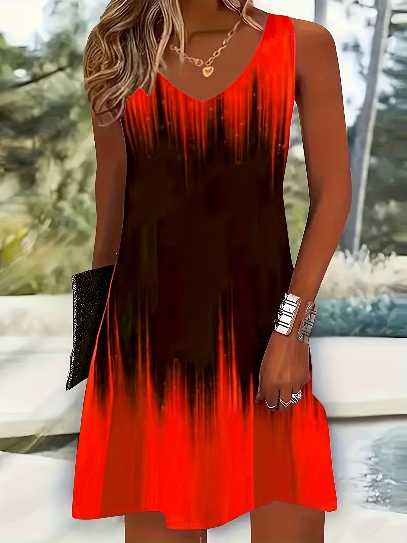 white christmas dresses Ombre One Shoulder Wine Tasting Dress* – Identity Boutique main image 1