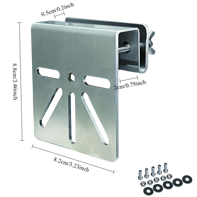 TEMU Soporte de montaje para canalón de acero inoxidable, para cámara de seguridad - Instalación sin taladrar, compatible con cámaras IP tipo /,