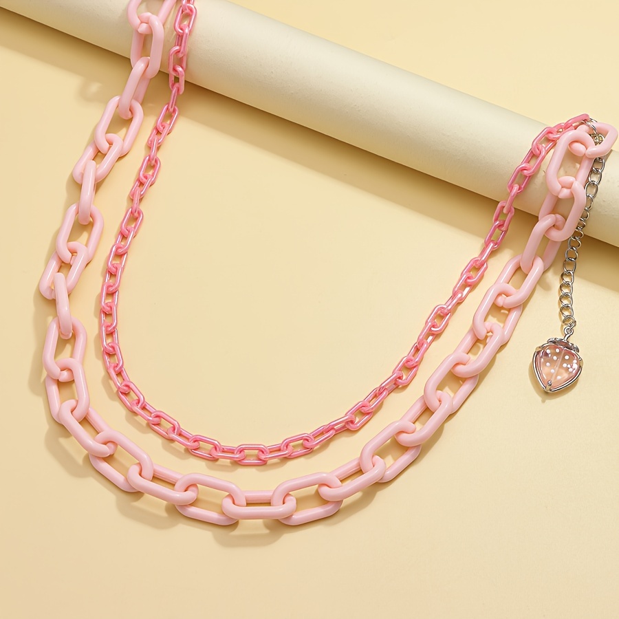 Stylish Pink Chain Belt Chanel Vintage Pink Leather Gold Chain Belt ○ Labellov  main image 3