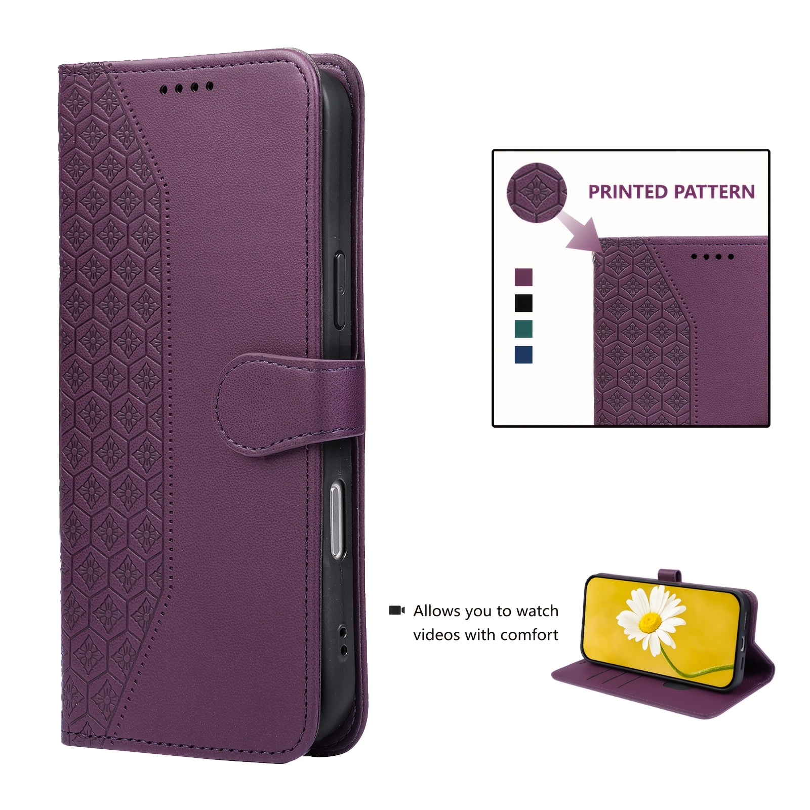 TEMU Phone Case - Suitable For Galaxy A17/a16/a15/a14/a13 5g/a35 5g/a26/a24 4g/a21s Series Flip Phone Case, Designed With Card Slot And Bracket,