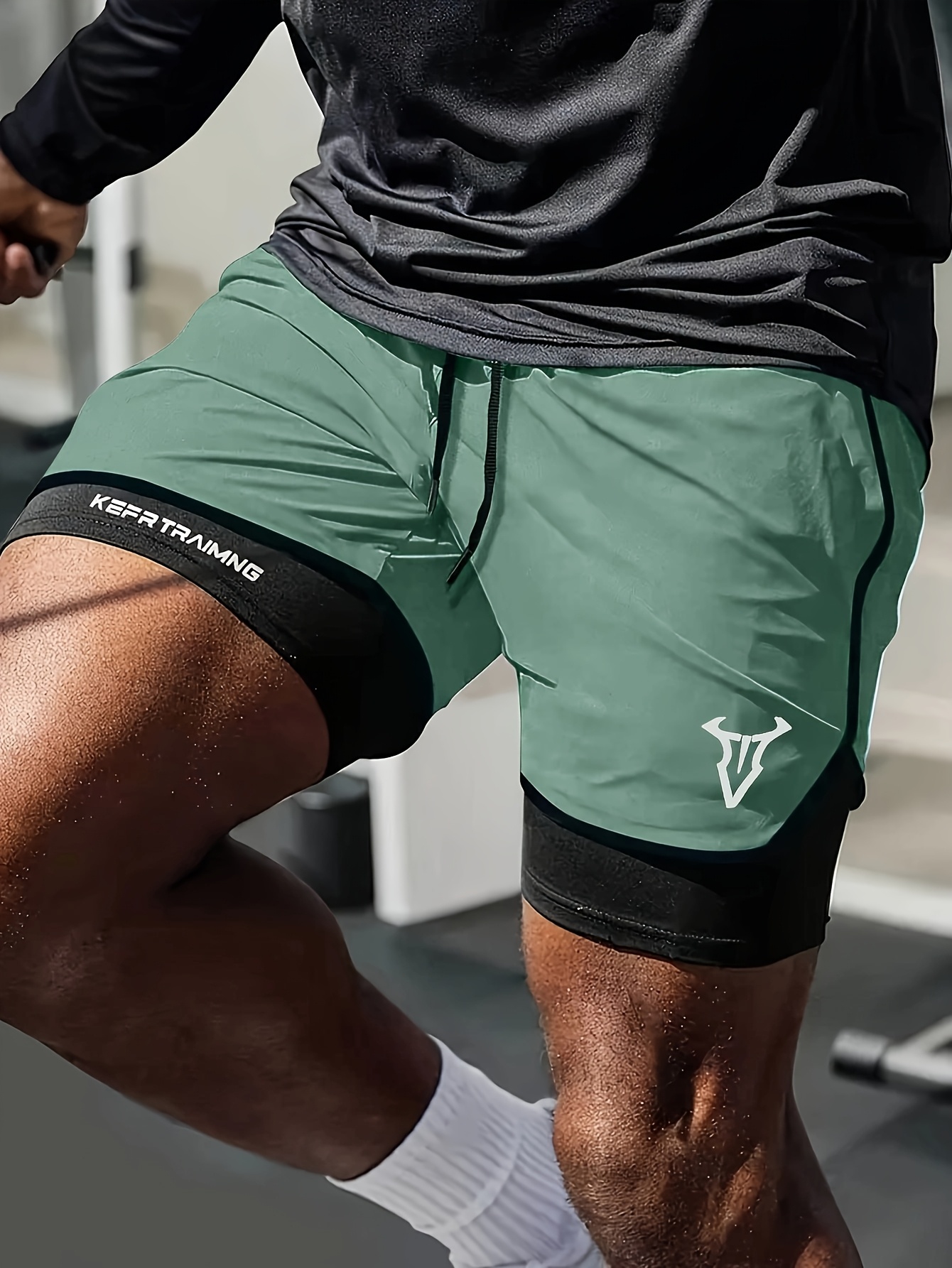 quick drying and breathable sports shorts print pattern double layer elastic fabric cool and comfortable sports pants suitable for daily outdoor travel