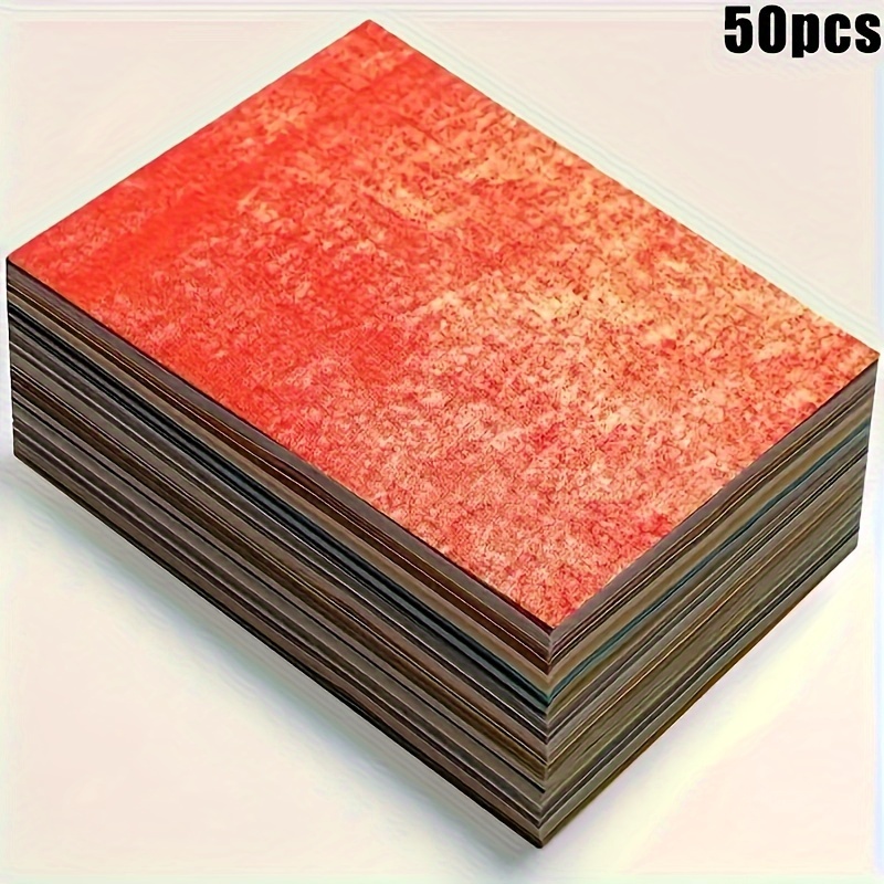 

50pcs Feuille Xuan Premium A4, Feuilles d'Art Épaisses Teintées à la Cire avec Nacrée - pour la , la Peinture à la Brosse & le Journaling