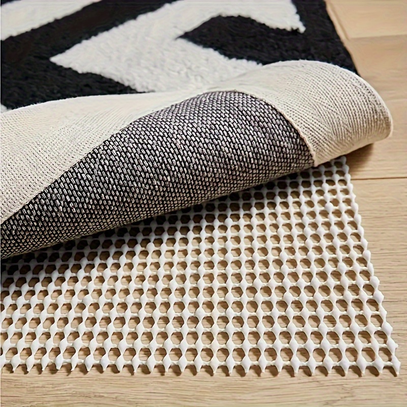 

1pc, Beige Non-slip Rug Pad, Thick And Durable, Cut-to-fit Vinyl For Area Rugs, Ideal For Hard Floor, Hallway, Kitchen, Bathroom, Bedroom, Living Room, Dining Room, Office