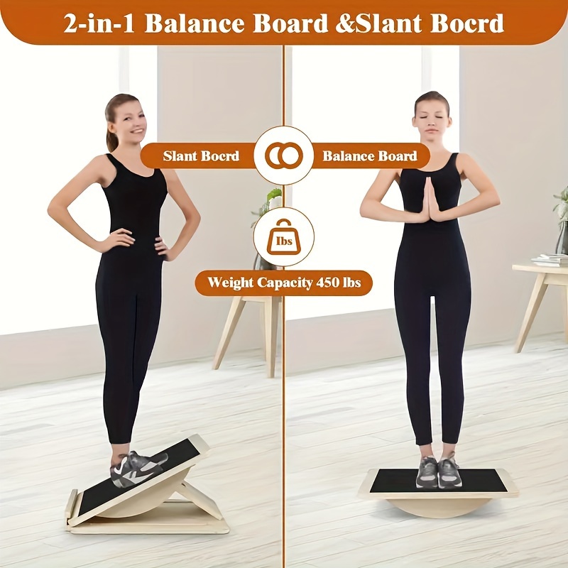 Wooden Balance Board Leg Exercise Anti slip Wobble Board - Temu