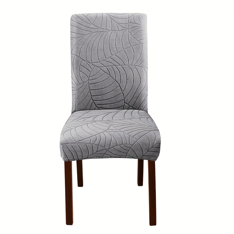 1pc Leaves Jacquard Chair Cover Universal Chairs Protector Cover Chair Seat Back Covers For Living Room Kitchen Wedding Hotel