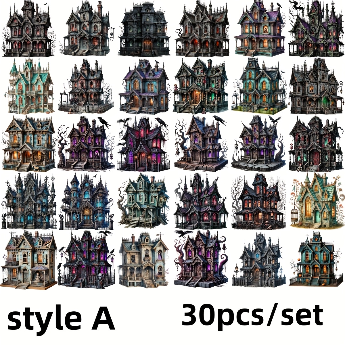 2d Flat 30pcs/set Series Stickers, 2d Flat