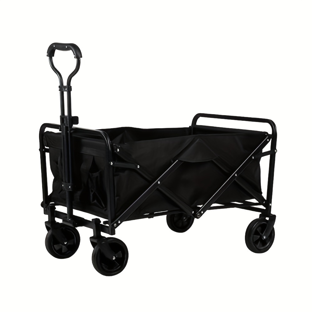 

Folding Wagon Cart, Beach Wagon With Big Wheels For Beach, Camping And Picnic Collapsible Wagon