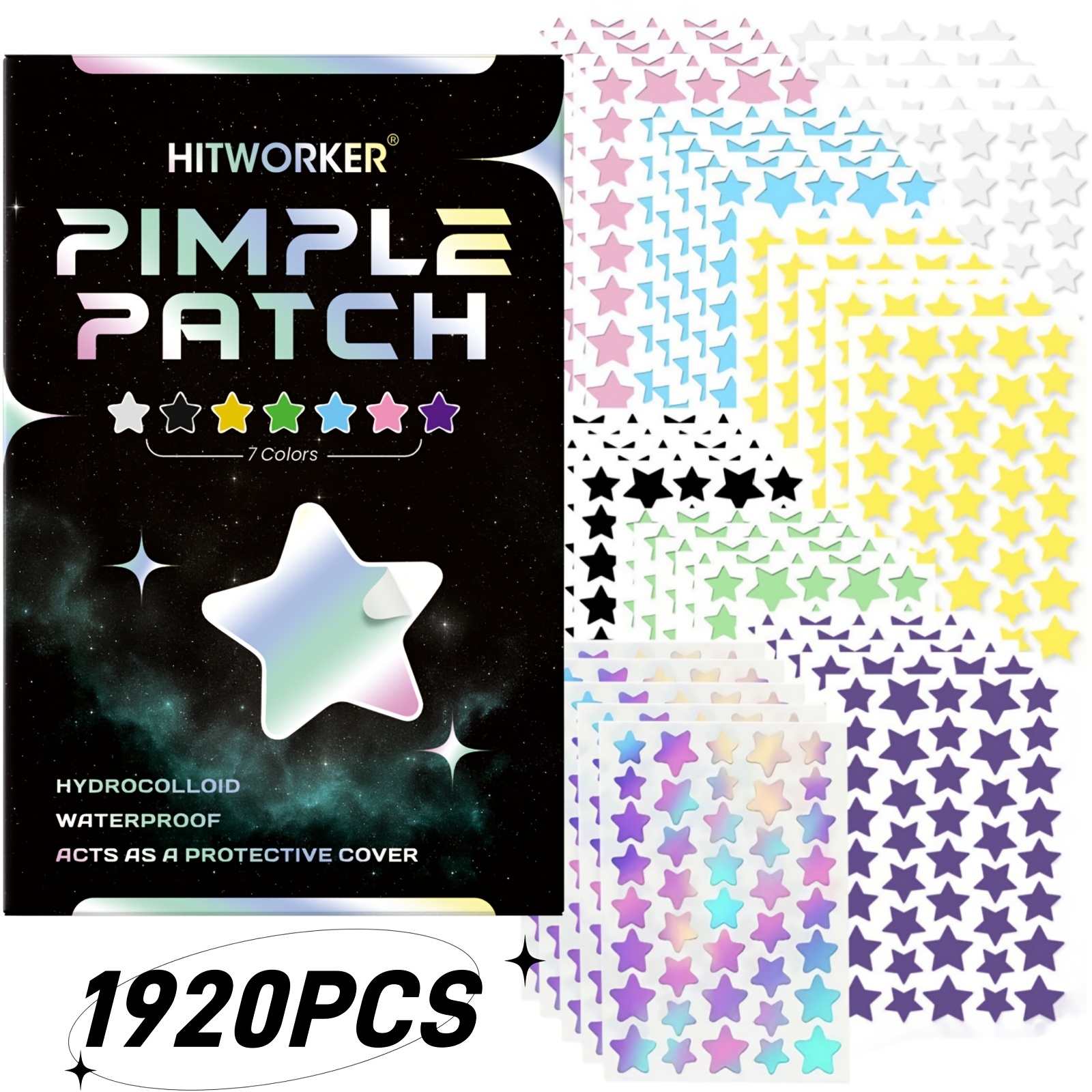 Hitworker 1920 & 320 Starry Sky Patches And Concealer Cover - Fragrance-free Non-clogging Blemish Suitable For Types, Skin, -prone Areas, Pre-makeup Concealing & Photoshoot Skincare
