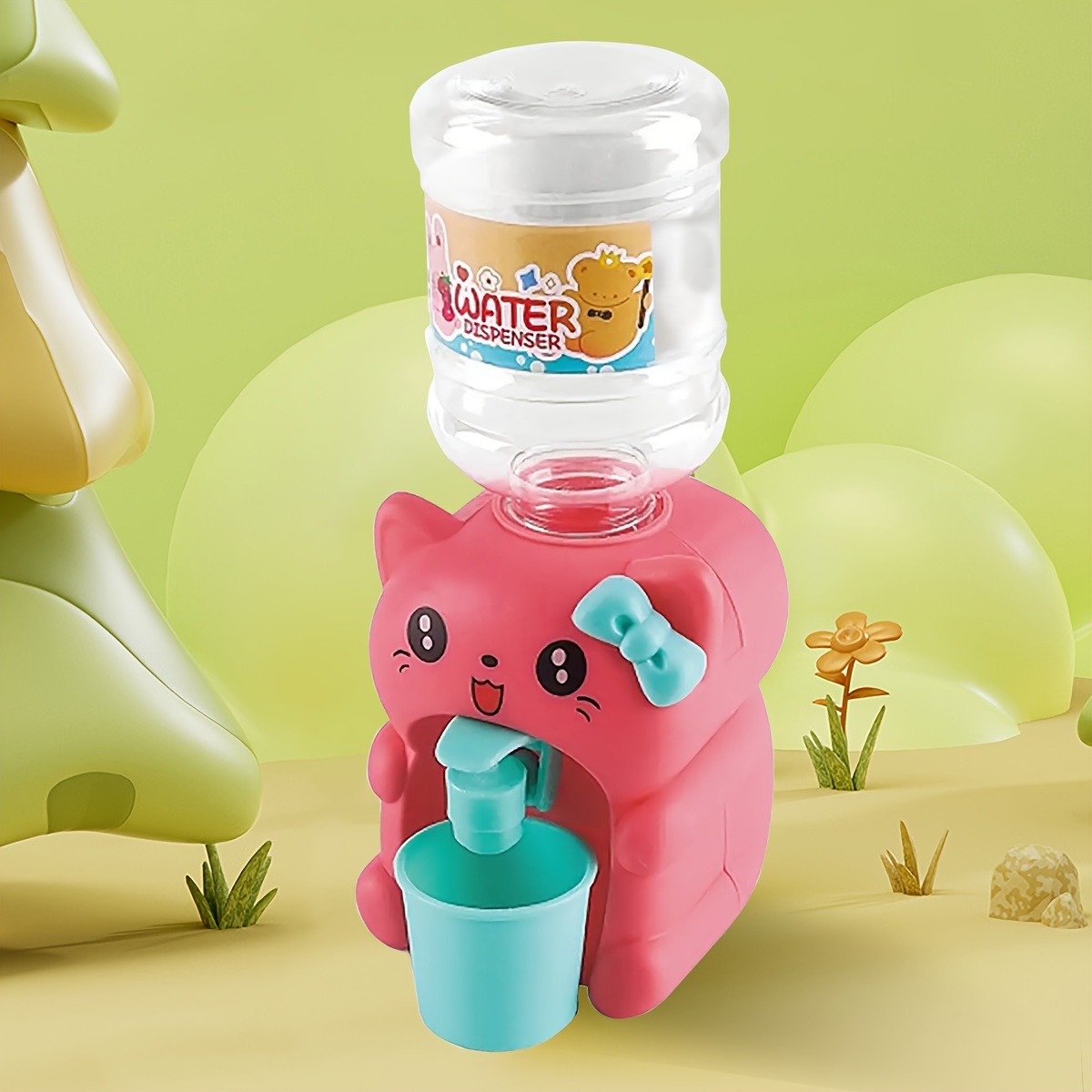 

1pc Cute Mini Water Dispenser Toy For Kids - Fun Simulation Cartoon Kitchen Playset