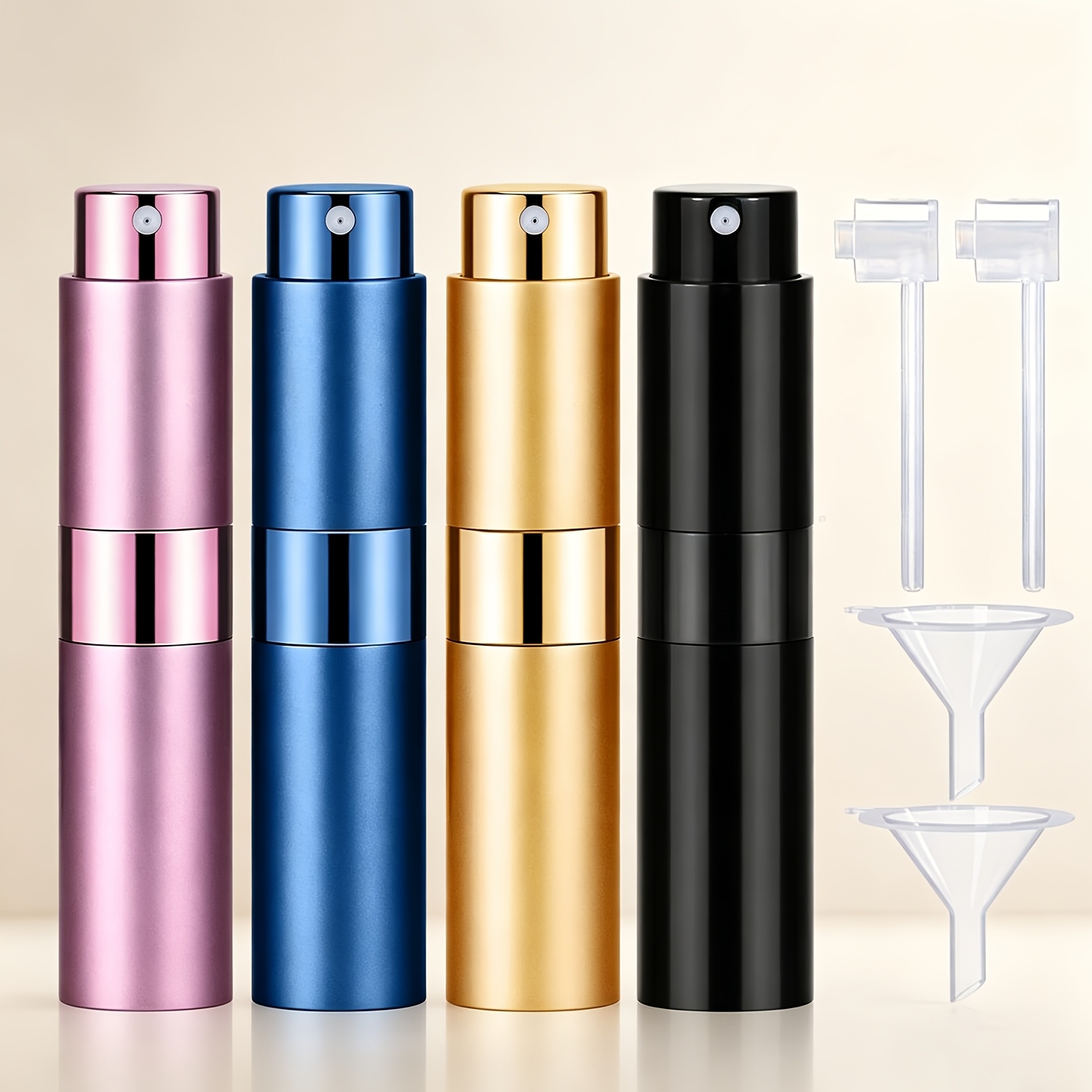 4pcs 10ml Refillable Perfume Atomizer, Portable Pocket Perfume Atomizer Bottle Spray For