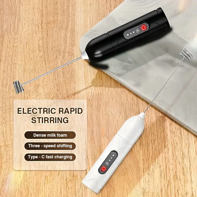 usb charged handheld blender electric coffee whisker wireless stainless steel whisk multi function cream fruit mixer suitable for egg and baking mixing with whisk attachment kitchen blender Product details 2