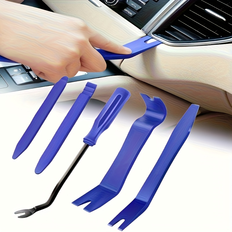 A Set of Professional Car Interior Removal Tool Suit-non-scratch Plastic Crowbar, Suitable for Door Panel Clips and Fasteners