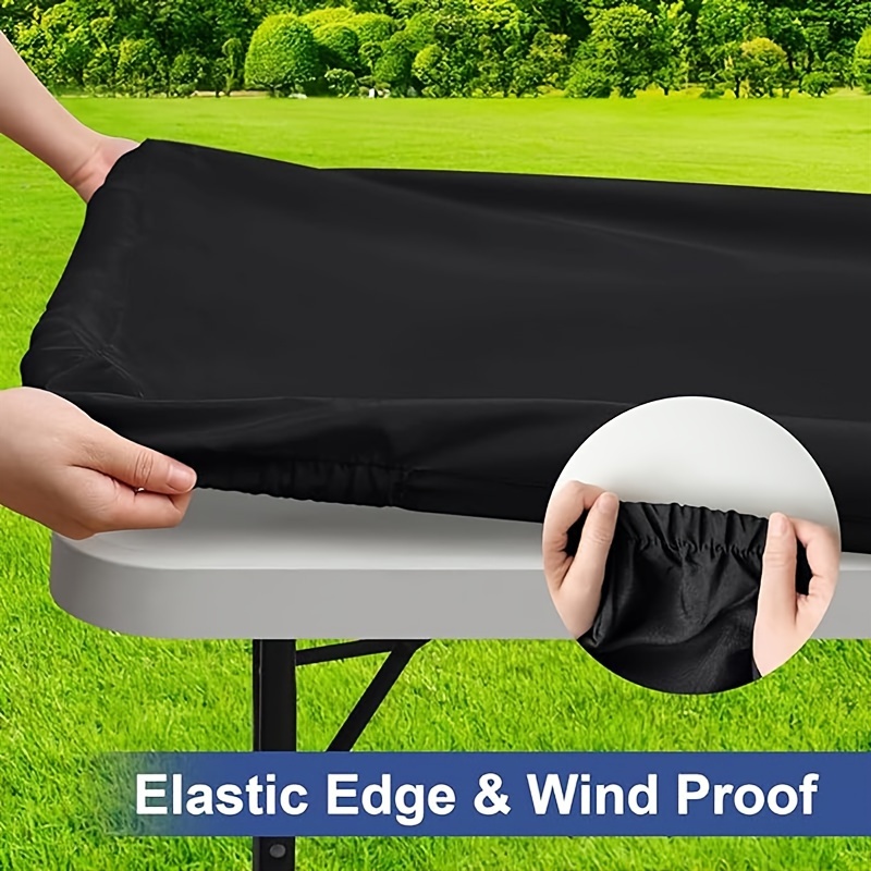 

1pc, Tablecloth, Waterproof Picnic Table Cover With Elastic Band Edge For 6 Foot Tables, Table Cloth Protector For Home, Party, Banquet, Picnic, Wedding