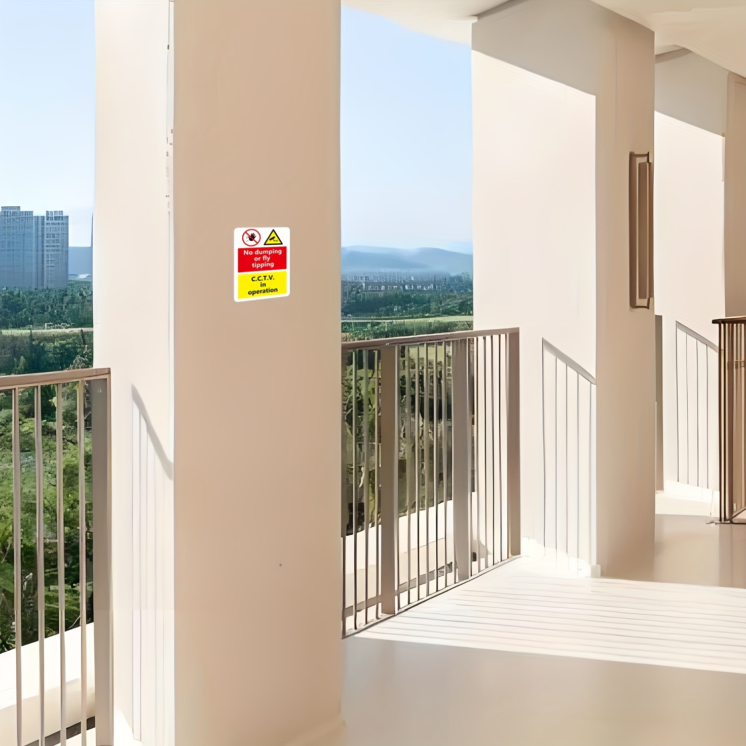 2pcs CCTV Safety Stickers with High Visibility