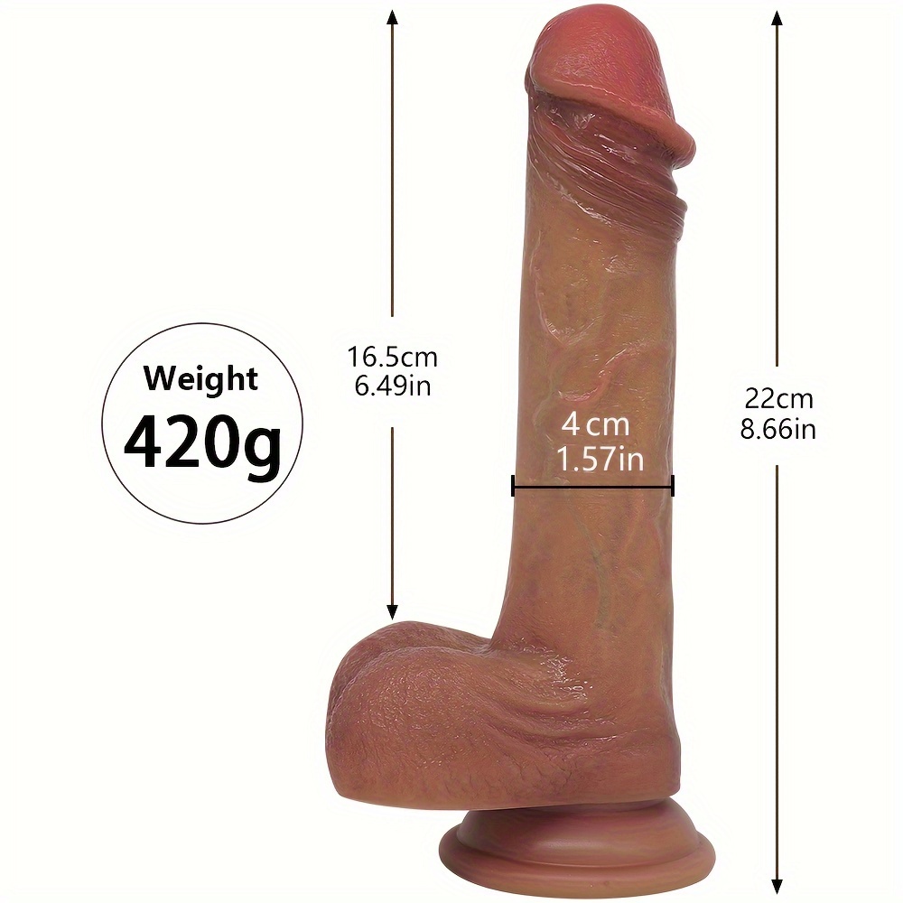1pc Realistic Dildo For Female Pleasure, Silicone Female Sex Toy, Anal Plug Dildo Vaginal Stimulation Dildo Adult Couple Flirting Toy With Suction Cup For Hand Free Play, Adult Supplies