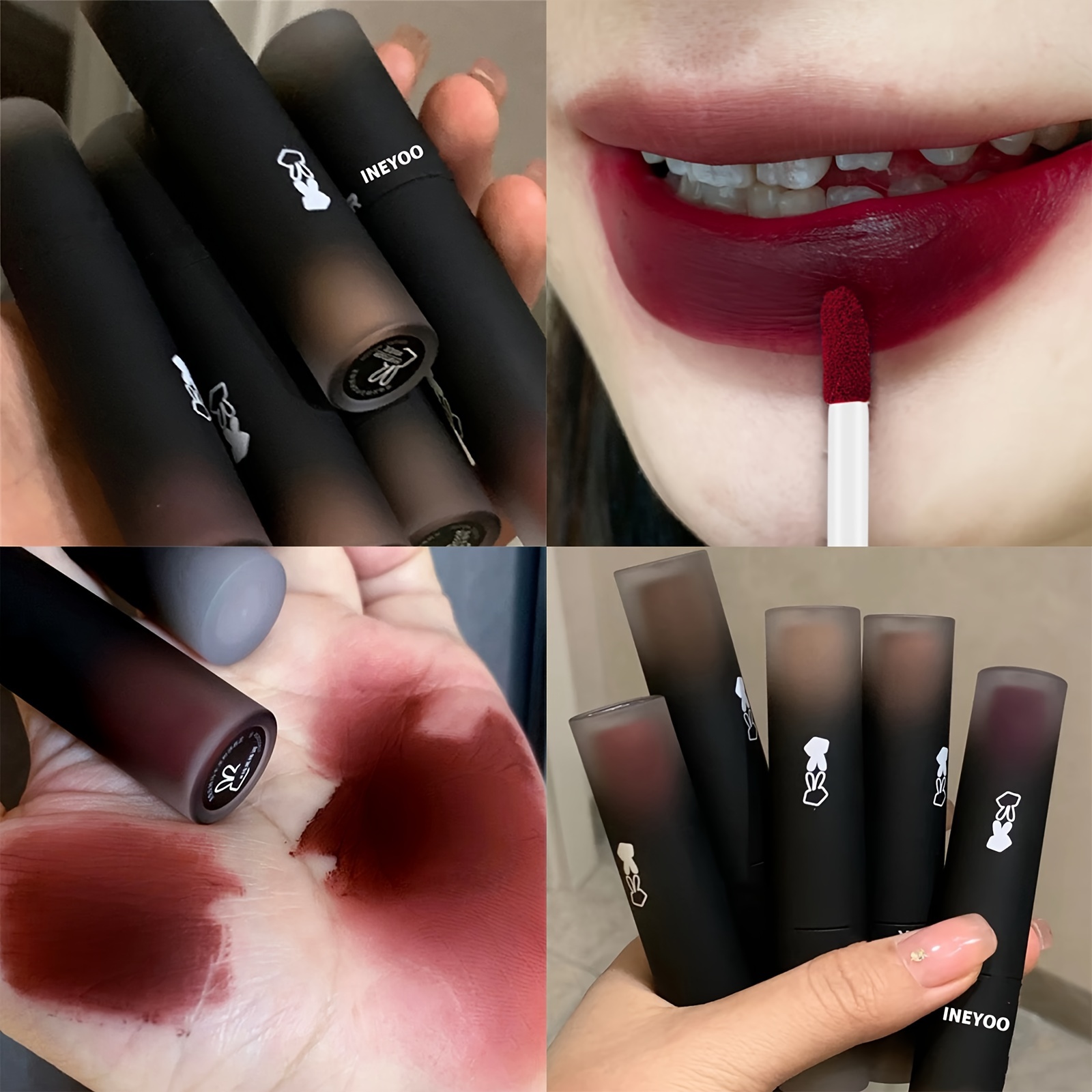 

Blood Red Velvet Matte Lip Gloss Moisturizing High Color Rendering, Liquid Lipstick, Party Festival Halloween Cosplay Makeup