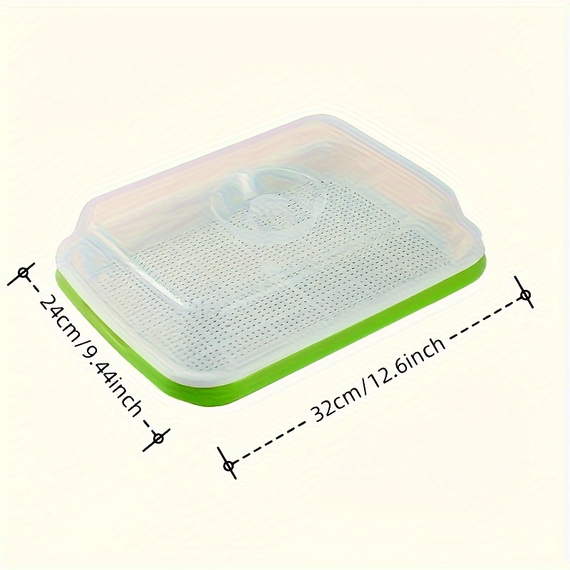 1 set of seed germination trays for   hydroponic soil free seed germinators including trays for     beans   wheat and cat grass with lid Product details 3