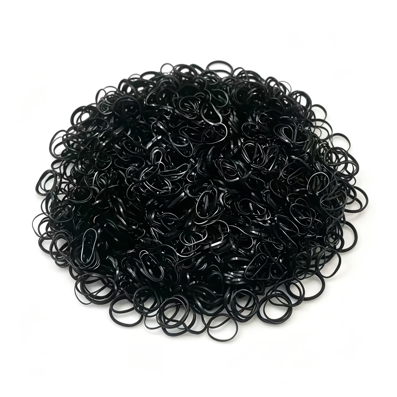 210pcs Mini Black Rubber Bands, Durable Elastic Hair Ties for Everyday Use