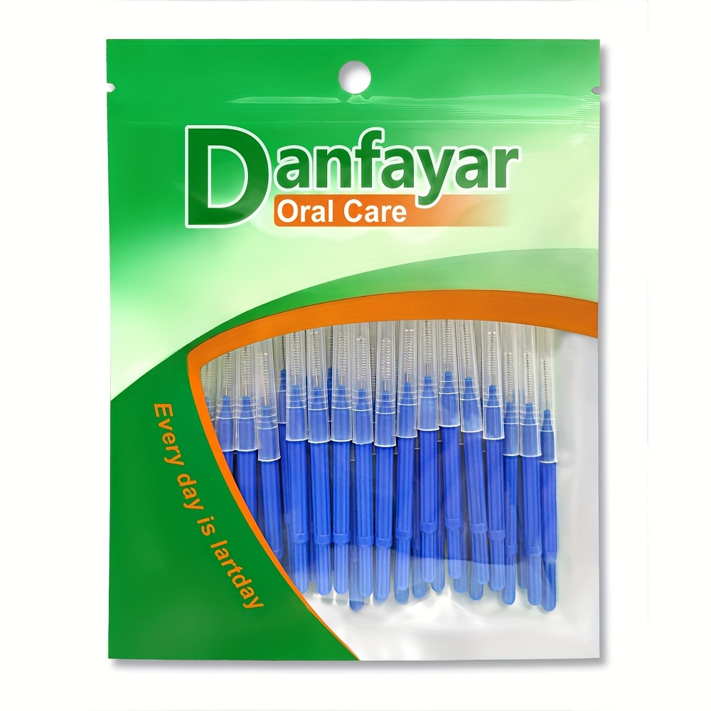 „Danfayar 66“ tarpdančių šepetėliai, tarpdančių šepetėliai, skirti suaugusiųjų tarpdančių valymui, skirti breketams valyti, minkšti šereliai, elastinė plieninė viela, tiesus I formos, kiekvienas su apsauginiu dangteliu, 6 skirtingų spalvų modeliai