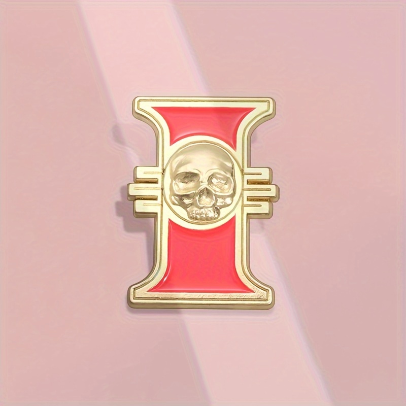 

1pc Golden Skull Brooch Creative Simple Alloy Badge Unisex Clothing Accessories