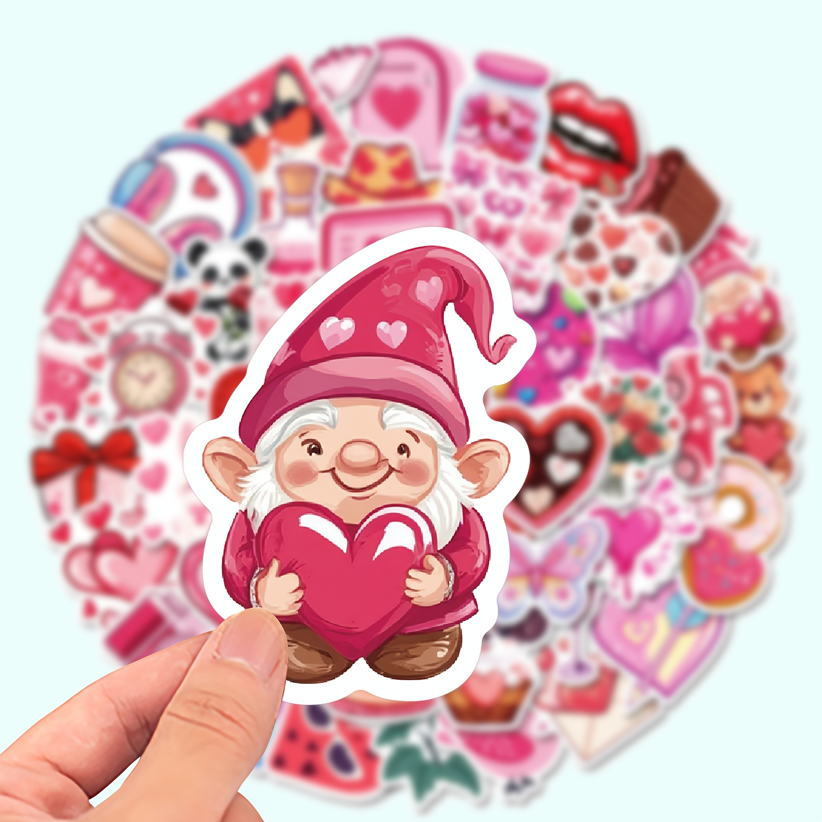 

50pcs 's Day Graffiti Decorative Stickers, Laptop, Water Bottle, Luggage, Helmet Stickers, Motorcycle, Guitar Stickers, Christmas Gifts, Gifts