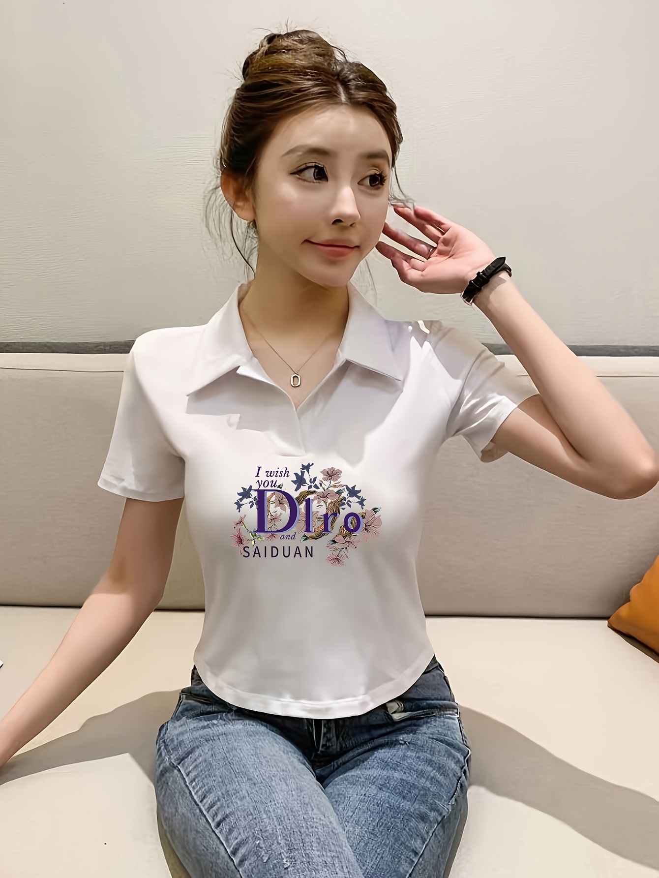 women's sexy summer crop top shirt short sleeve Temu Mauritius