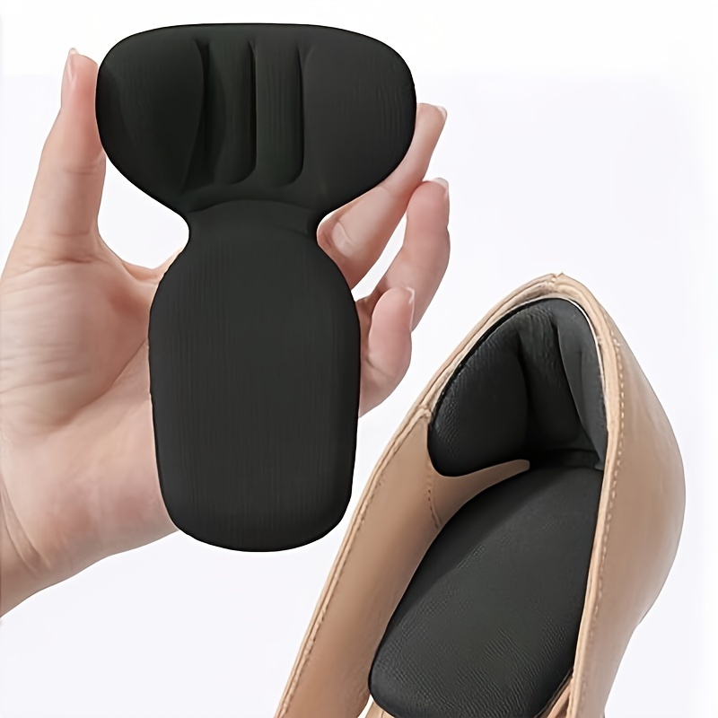 A Pair of T-Shaped Foam Half Size Thick Anti Slip And Anti-Wear High-Heeled Shoes with Heel Stickers