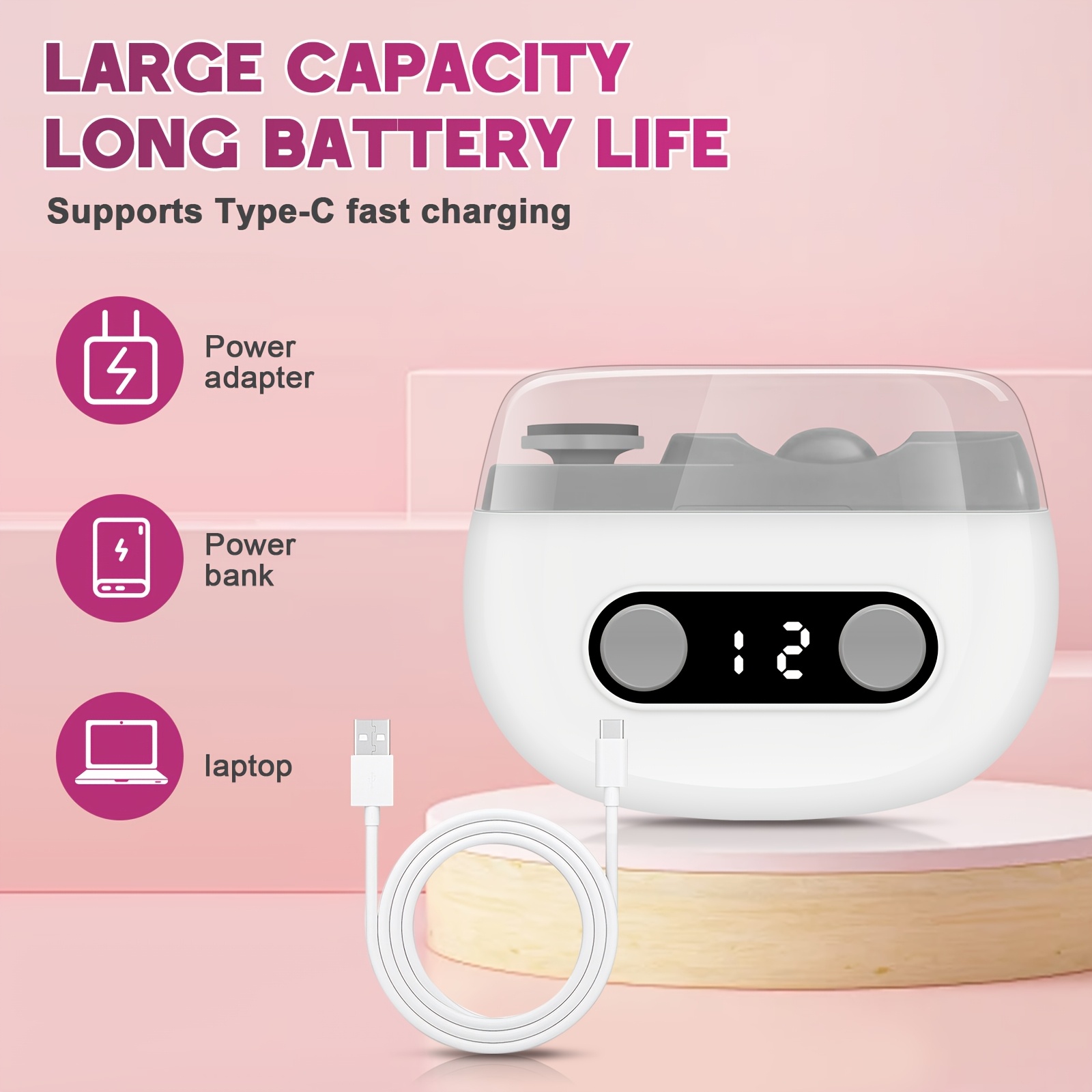 2-in-1 Electric Nail Clipper & Polisher