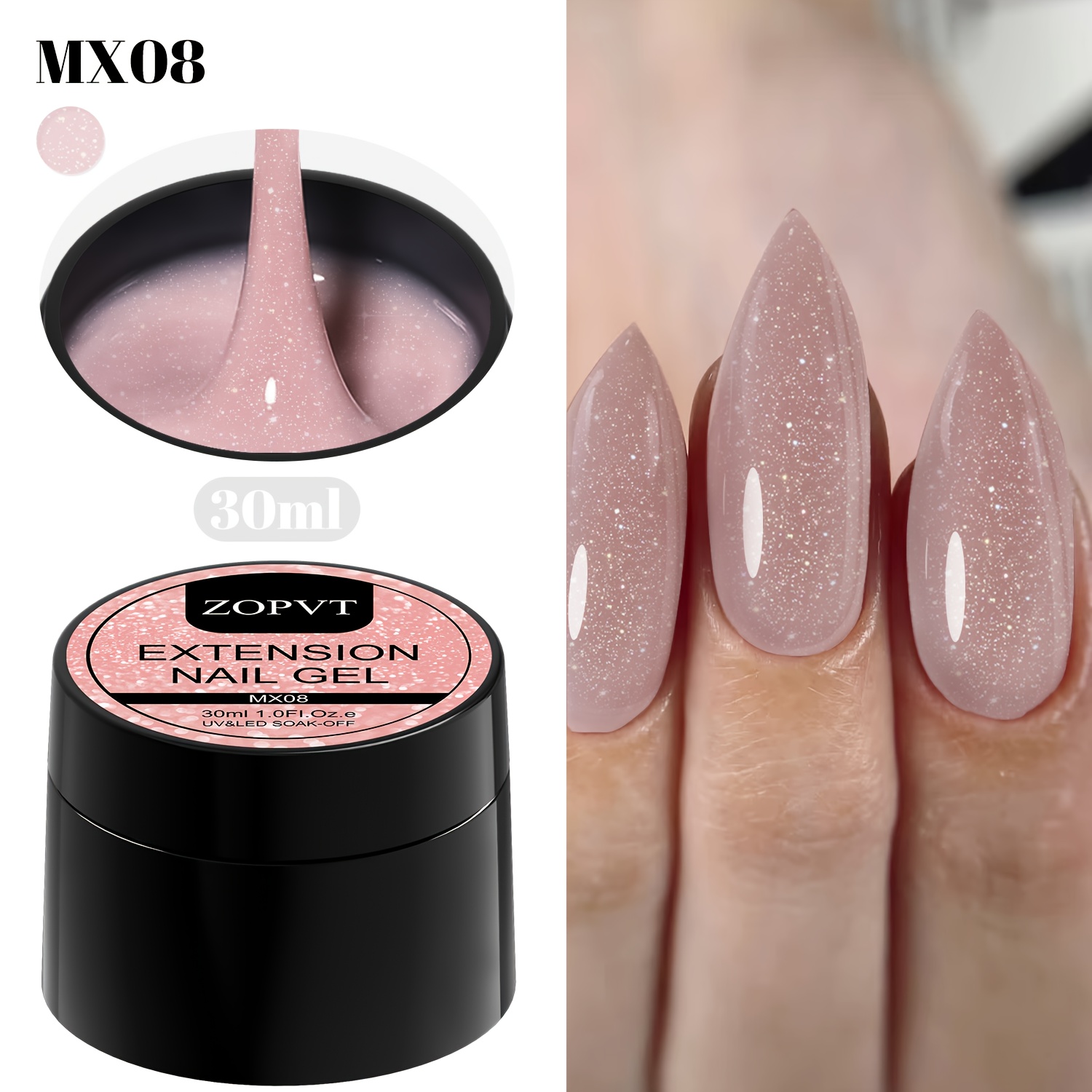 30ml Large Capacity Nail Extension Gel, /led Light Curing Gel, Clear, White, Nude Shades, Suitable For Diy Nail Art Extensions, Diy Nail Art Gift