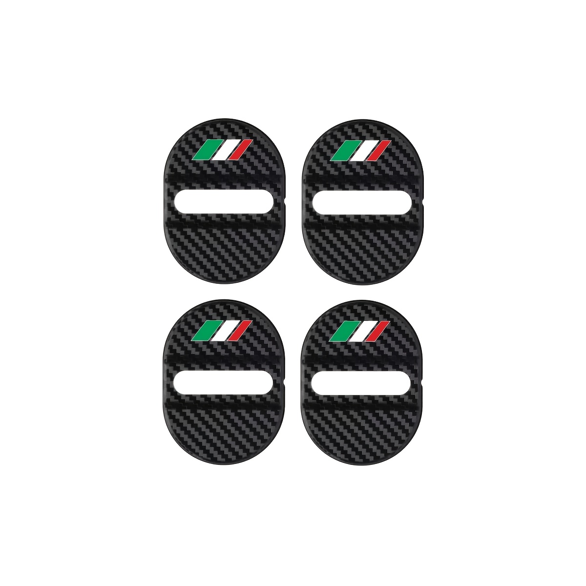 TEMU Copertura per serratura portiera auto in , copertura fibra di carbonio per fibbia serratura portiera, cuscinetto adesivo per riduzione di ,