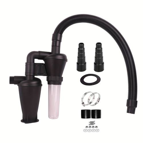 2 50mm double filtration cyclone dust collector abs plastic diy woodworking workshop vacuum system with leak proof o rings washers dust separator canister sleek fittings